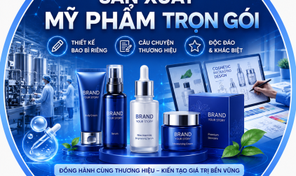 SẢN XUẤT MỸ PHẨM TRỌN GÓI THIẾT KẾ BAO BÌ RIÊNG CÂU CHUYỆN THƯƠNG HIỆU ĐỘC ĐÁO