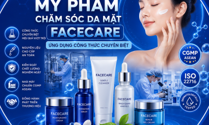 GIA CÔNG MỸ PHẨM CHĂM SÓC DA MẶT FACECARE ỨNG DỤNG CÔNG THỨC CHUYÊN BIỆT