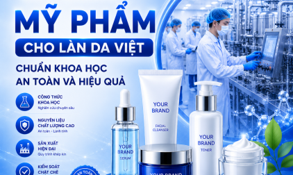 GIA CÔNG MỸ PHẨM CHO LÀN DA VIỆT CHUẨN KHOA HỌC AN TOÀN VÀ HIỆU QUẢ