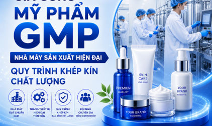 GIA CÔNG MỸ PHẨM GMP - NHÀ MÁY SẢN XUẤT HIỆN ĐẠI QUY TRÌNH KHÉP KÍN CHẤT LƯỢNG